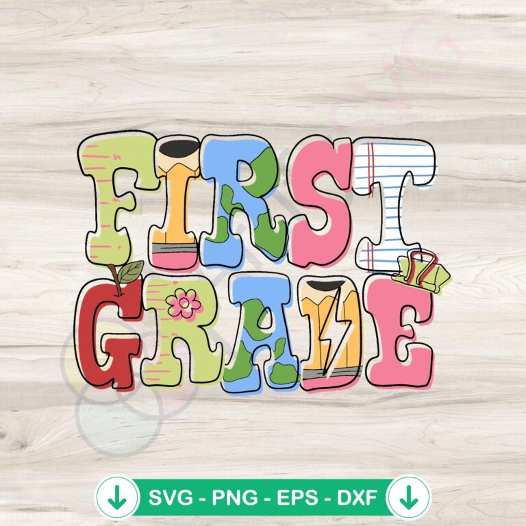 First Grade Student Back To School SVG Instant Download - Educational SVG Download 2 First Grade Student SVG file for Cricut and cutting machines