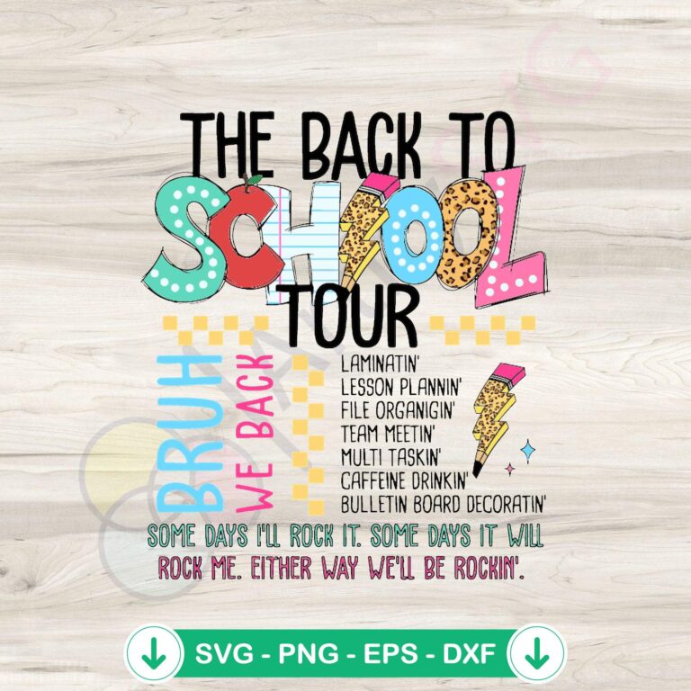 Back To School Tour SVG Instant Download - Fun Back to School Design 2 Back To School Tour SVG file for cutting machines