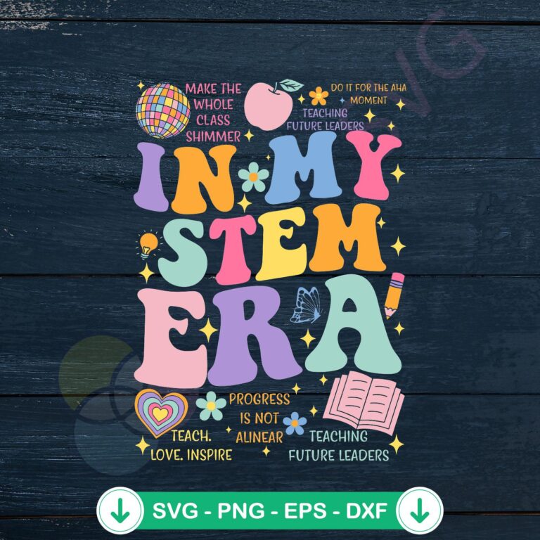 In My Stem Era Math Teacher svg file for cricut cutting