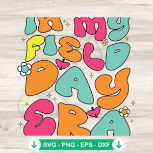 Vintage Field Day Era SVG file, groovy retro designs, cutting file