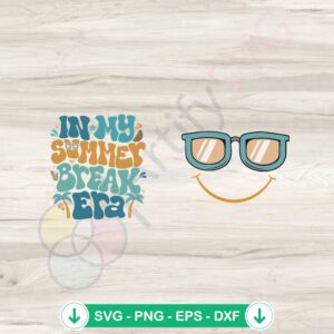 Retro Summer Break Era SVG file for Cricut cutting machine