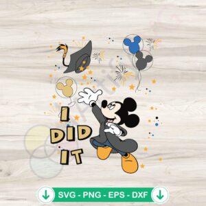 Disney Graduation Mickey SVG file for cricut svg cutting file