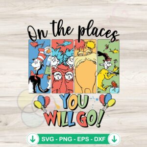 Retro Places You Will Go SVG file for vintage travel graphics