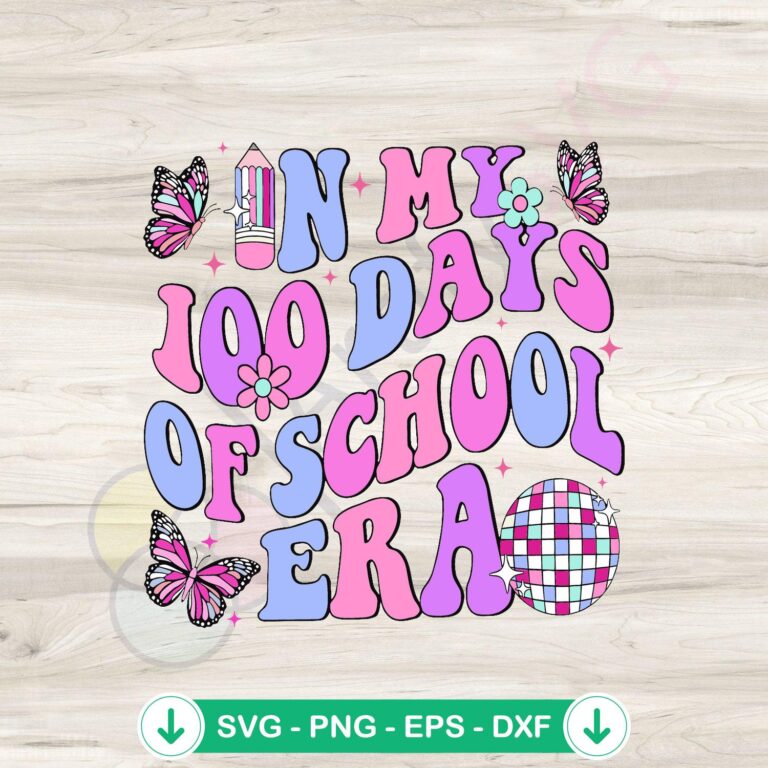 In My 100 Days Of School Era Disco Ball SVG file for cutting machines