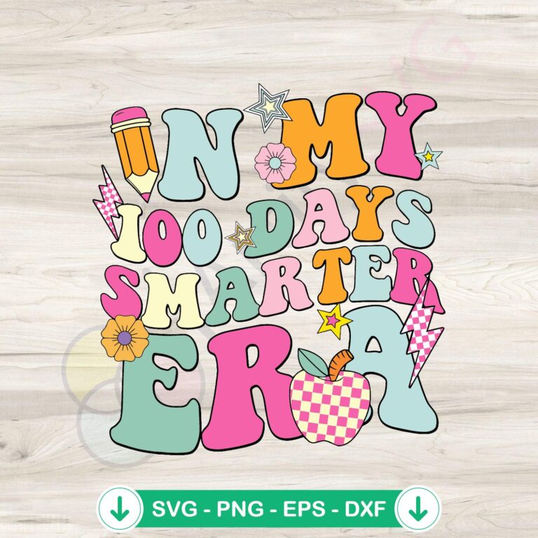 100 Days Smarter Era SVG: Instant Download for Educational Projects 2 100 Days Smarter Era SVG file for cricut cutting machine