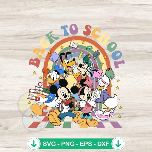Disney Friends 100 Days of School SVG file for cutting machines