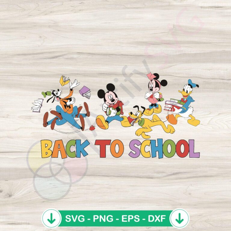 Disney Mickey And Friends 100 Days Of School SVG Digital Download 2 Disney Mickey and Friends 100 Days of School SVG file for cutting machine