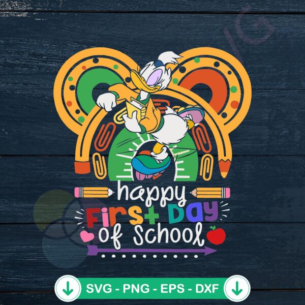 Disney Donald Duck SVG file for 100 Days of School cutting file