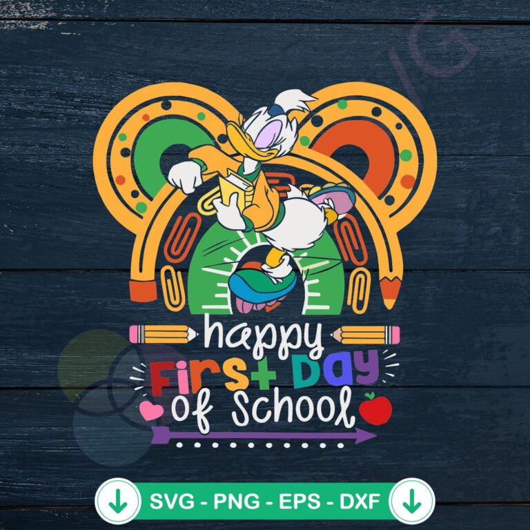Disney Donald Duck SVG file for 100 Days of School cutting file