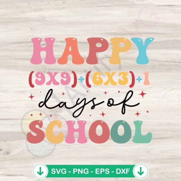 Happy 100 Days of School svg file for cricut, cutting file