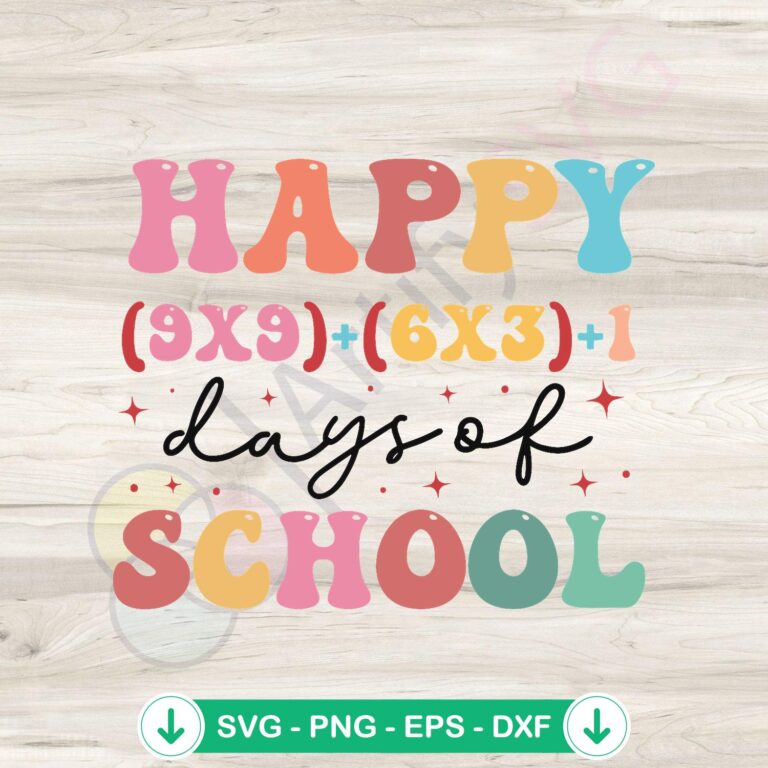Happy 100 Days of School Teacher Team SVG - Digital Download 2 Happy 100 Days of School svg file for cricut, cutting file