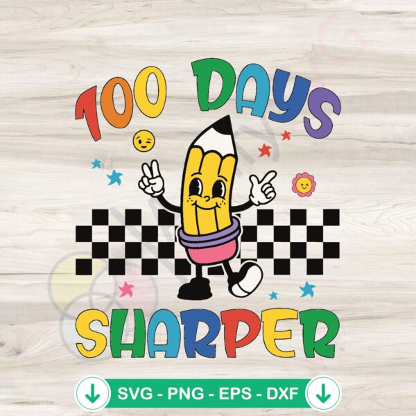 100 Days Sharper Pencil SVG file for Cricut cutting machine