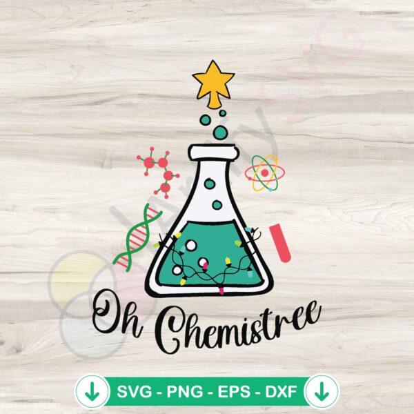 Retro Oh Chemistree SVG file for Cricut and cutting machine