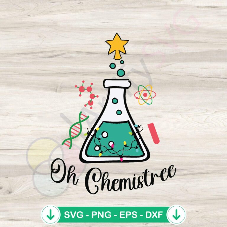 Retro Oh Chemistree SVG file for Cricut and cutting machine