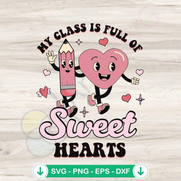 Sweet Hearts SVG file for Cricut - cutting file for Valentine's Day