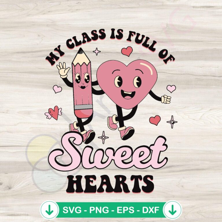 Sweet Hearts SVG file for Cricut - cutting file for Valentine's Day
