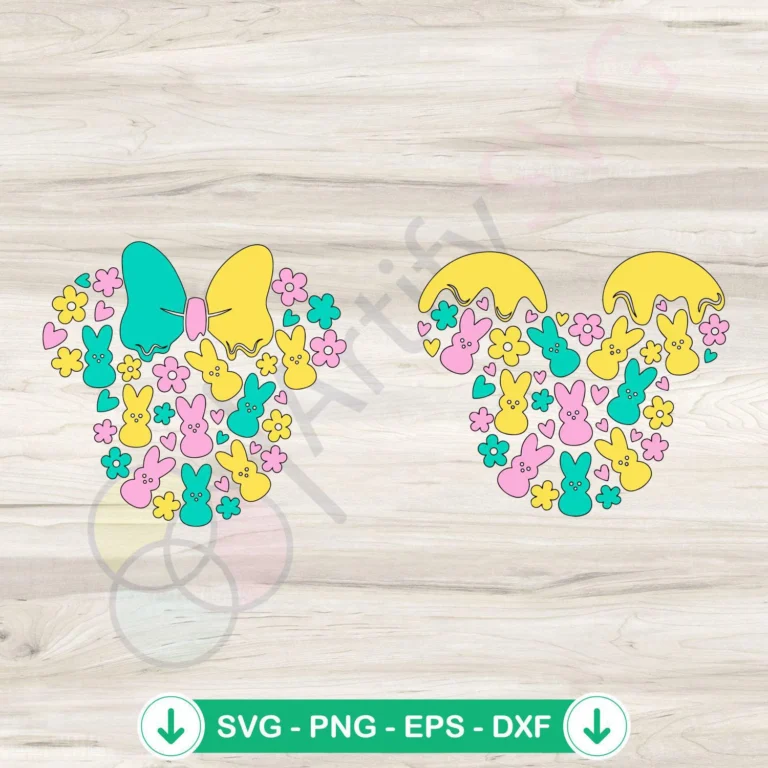 Easter Mickey and Minnie Mouse SVG Digital Download - Easter Disney Design 2 Easter Mickey and Minnie Mouse SVG file for Cricut