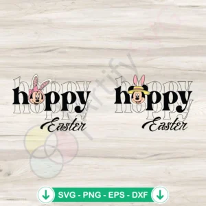 Disney Happy Easter Mickey and Minnie SVG file for cutting machines