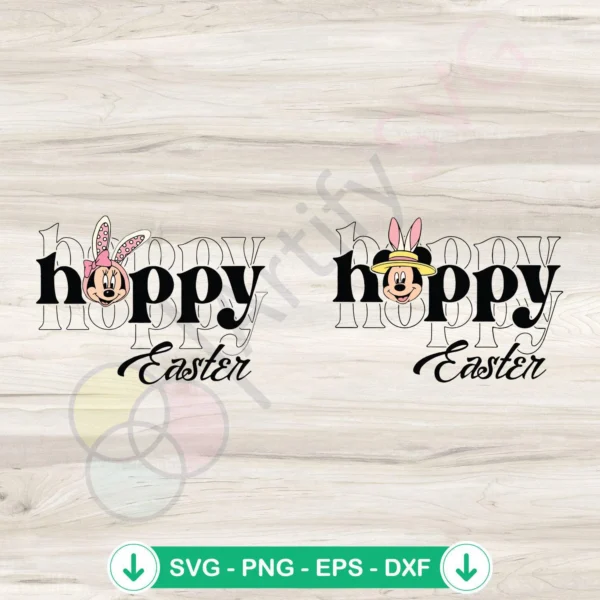 Disney Happy Easter Mickey and Minnie SVG file for cutting machines