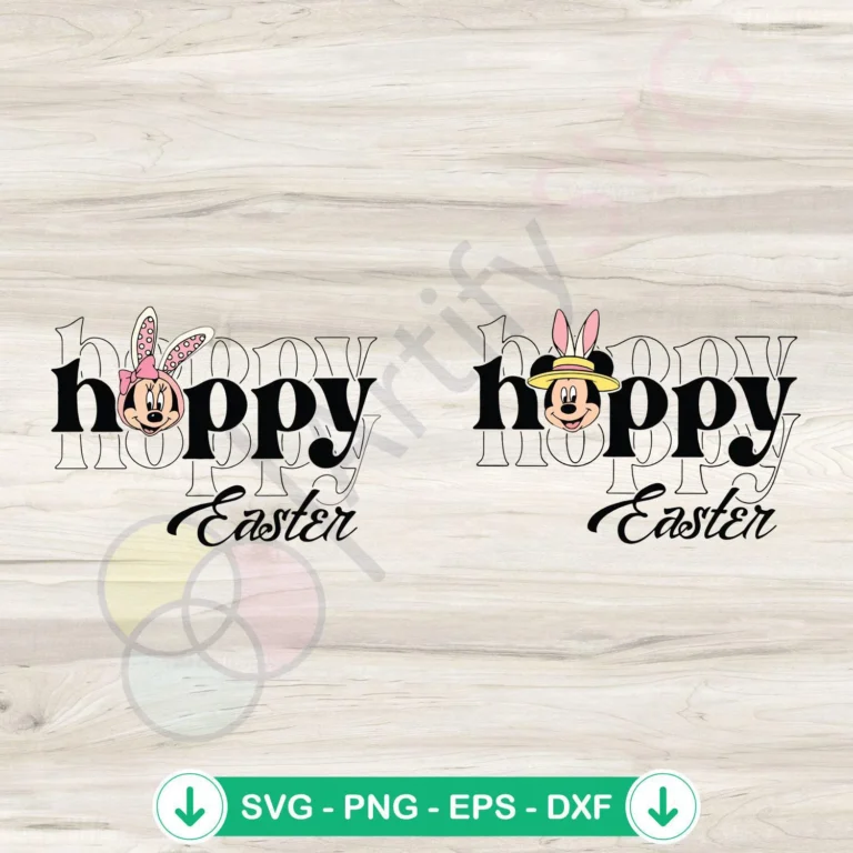 Disney Happy Easter Mickey and Minnie SVG file for cutting machines