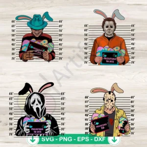 Funny Horror Easter Killer SVG file for cricut cutting machine