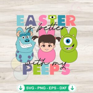 Easter Peeps Monster Inc Friends SVG file for cutting machine