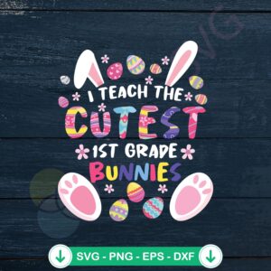 Cute 1st Grade Bunnies SVG file for Cricut cutting machine