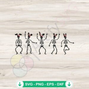 Easter Dancing Skeleton SVG file for Cricut cutting machine