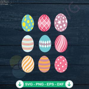 Cute Easter Egg SVG file for Cricut cutting machine