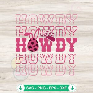 Howdy Easter Cowgirl SVG file, cricut svg cut file for Easter