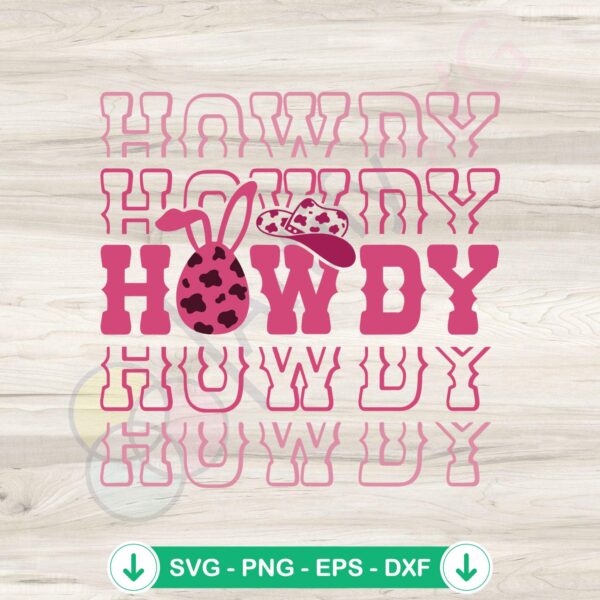 Howdy Easter Cowgirl SVG file, cricut svg cut file for Easter