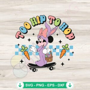 Minnie Hip Hop Skateboard SVG file for cutting machines