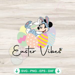 Easter Vibes Mickey Easter Egg svg file for cricut