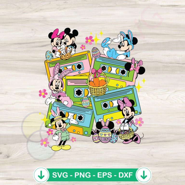 Disney Friends Easter Cassette SVG Cutting Files - Happy Easter Special 2 Disney Friends Easter SVG file for Cricut cutting machine