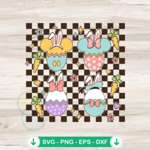 Happy Easter Disney svg file - Easter Eggs cutting file