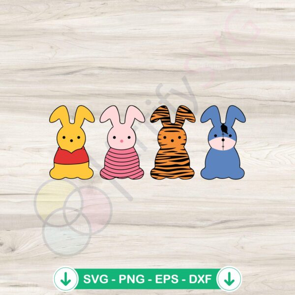 Easter Peeps Winnie the Pooh SVG file for cutting machines