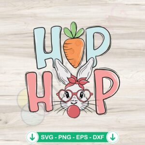 Hip Hop Easter Bunny svg file for cutting machine