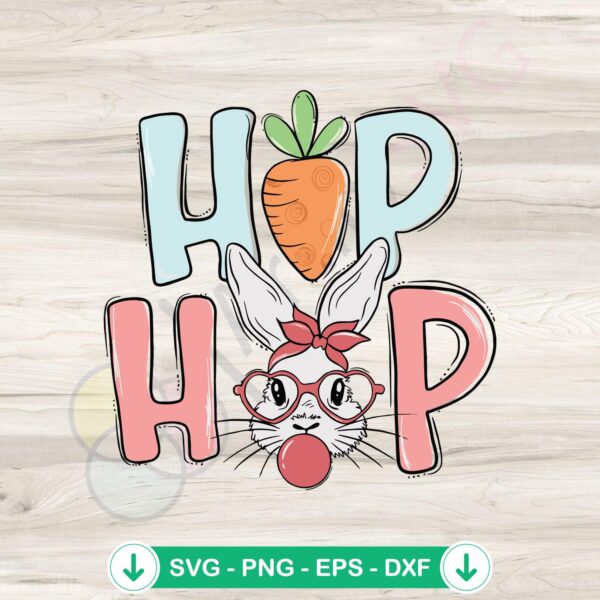 Hip Hop Easter Bunny svg file for cutting machine