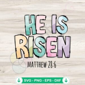 He Is Risen Easter SVG file for Cricut cutting machine