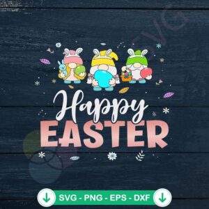 Happy Easter Day Gnomes SVG file for Cricut cutting machine