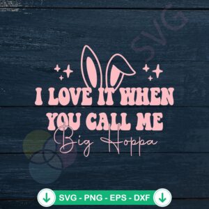 Big Hoppa Funny Easter Bunny SVG file for cricut