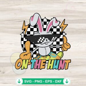 Cute Retro Easter Bunny SVG file for cutting machine
