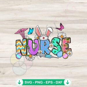 Bunny Nurse Easter SVG file for Cricut cutting machine
