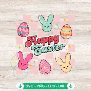 Happy Easter Egg Bunny SVG file for Cricut and DIY crafts