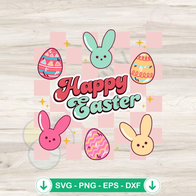 Happy Easter Egg Bunny SVG Files - Silhouette DIY Craft 2 Happy Easter Egg Bunny SVG file for Cricut and DIY crafts