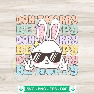 Funny Bunny Easter Day SVG file for Cricut cutting machine