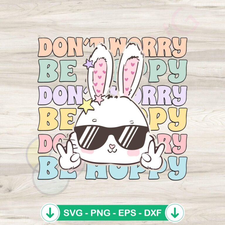 Funny Bunny Easter Day SVG file for Cricut cutting machine