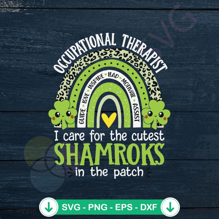 Occupational Therapy Shamrock St Patrick's Day SVG Cutting Files - Cute and Festive 2 Occupational Therapy Shamrock St Patrick's Day SVG file for Cricut