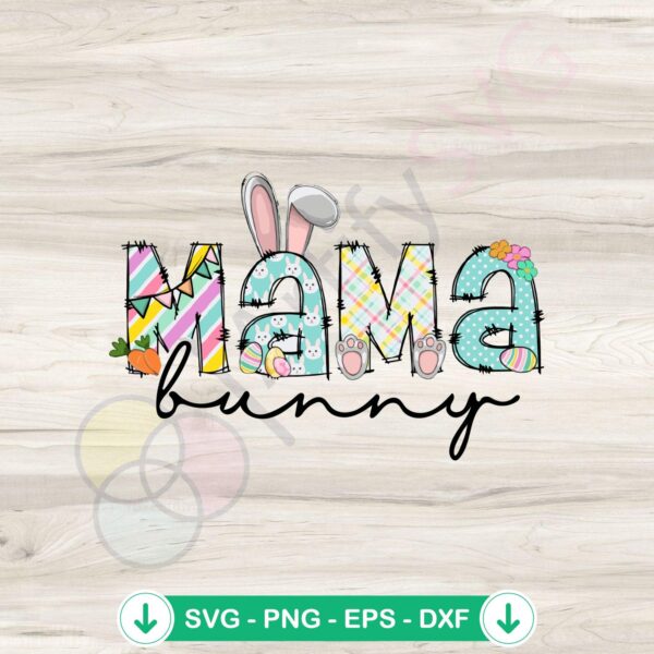 Easter Mama Bunny svg file for Cricut, cutting file for DIY