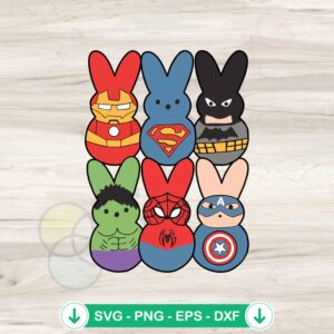 Easter Peeps Superheroes SVG file, cricut svg cutting file